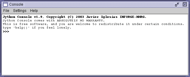 Jython console screen-shot